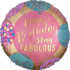 18" HAPPY BDAY STAY FABULOUS