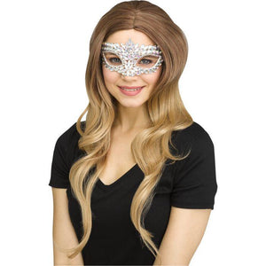 RAINBOW CRYSTAL RHINESTONE MASK