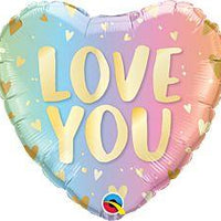 18" LOVE YOU PASTEL OMBRE HEARTS