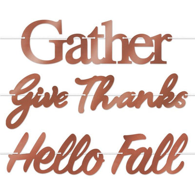 Foil Fall Thanksgiving Streamer Set