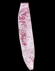 Non-Flashing Pink Birthday Girl Sash