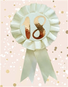 18 Rose Gold Rosette Badge