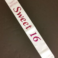 Sweet 16 Sash- White