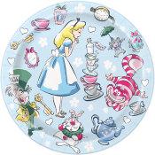 7 in. Disney Alice in Wonderland  Dessert Plates 8 ct. 