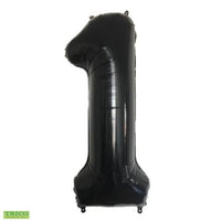 34" BLACK NUMBER MYLAR/FOIL BALLOON