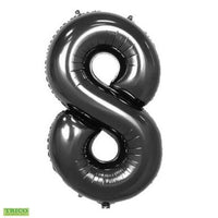 34" BLACK NUMBER MYLAR/FOIL BALLOON