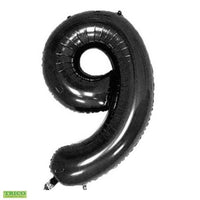 34" BLACK NUMBER MYLAR/FOIL BALLOON