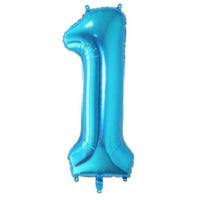 34" BLUE NUMBER MYLAR/FOIL BALLOON