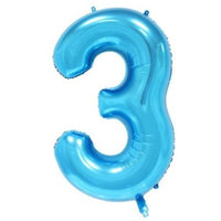 34" BLUE NUMBER MYLAR/FOIL BALLOON