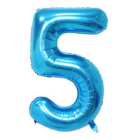 34" BLUE NUMBER MYLAR/FOIL BALLOON