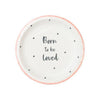 Born To Be Loved Dessert Plates Pink 12 ct. 