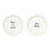 Born To Be Loved Dessert Plates 2 Designs  12 ct.