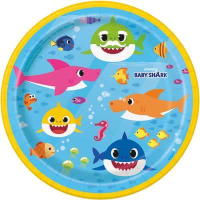 7 in. Baby Shark Dessert Plates 8 ct.  