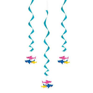 Baby Shark Hanging Swirls 26"  3 ct. 