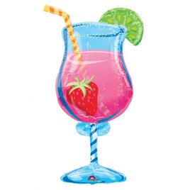 35" Summer Fun Glass Shaped Foil Balloon