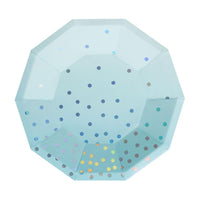 7 in. Blue Iridescent Dessert Plate  10 ct. 