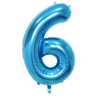 34" BLUE NUMBER MYLAR/FOIL BALLOON