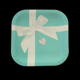 9 in. Favorite Blue Box Paper Luncheon Plate 8 ct. 