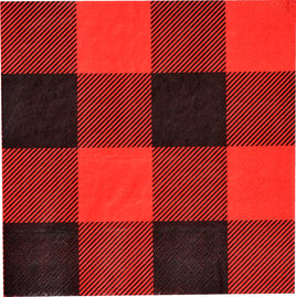 Buffalo Plaid Beverage Napkins 