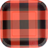 7 in. Square Buffalo Plaid Dessert Plates 8 ct. 