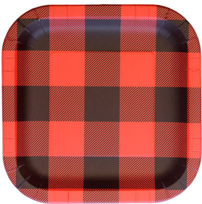 9 in. Square Buffalo Plaid Luncheon  Plates 8 ct. 