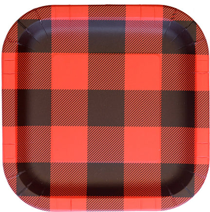 9 in. Square Buffalo Plaid Luncheon  Plates 8 ct.
