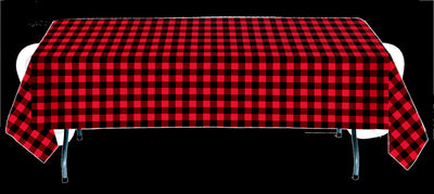 Buffalo Plaid Paper Tablecover Plastic Lined 54 in. X 108 in. 1ct. 
