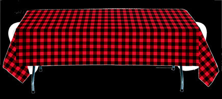 Buffalo Plaid Paper Tablecover Plastic Lined 54 in. X 108 in. 1ct.