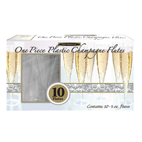 1 PC. CHAMPAGNE FLUTES - CLEAR 10 CT. BOX