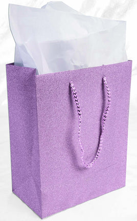 LIGHT PINK DIAMOND GIFT BAG  9" X 7" X 4"