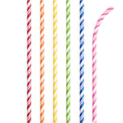 PAPER STRAWS ASSORTED COLORS 24 CT
