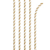 PAPER STRAWS GOLD AND WHITE  24 CT
