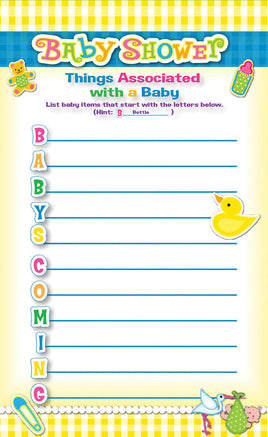 Baby Shower Game Book
