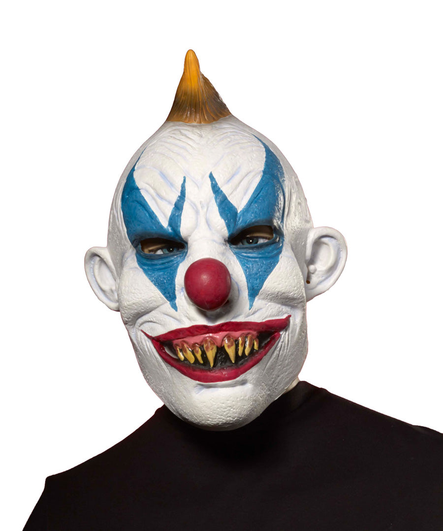 Evil Clown Mask w/Orange Hair