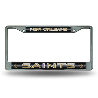 Saints License Frame- Bling Chrome