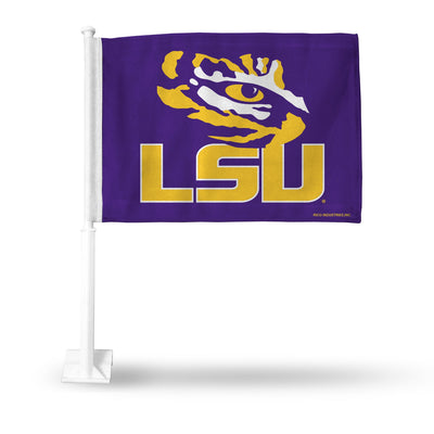 LSU Tiger Eye w/LSU Car Flag-Purple