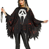 Glittering Ghost Face Poncho