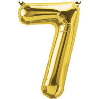 34in GOLD NUMBER MYLAR/FOIL BALLOON