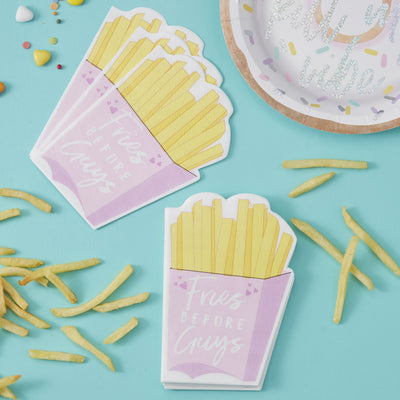 Ginger Ray Good Vibes Fries Before Guys Paper Napkins 16 ct. 