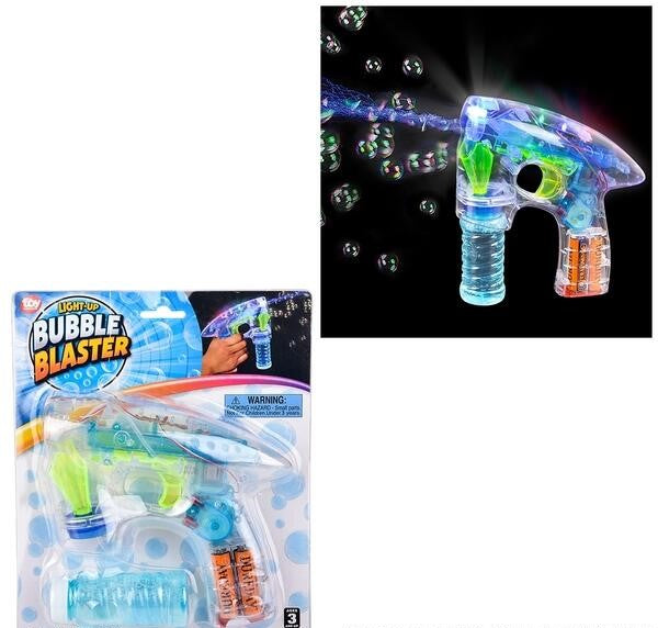 7" Transparent Light-Up Bubble Blaster