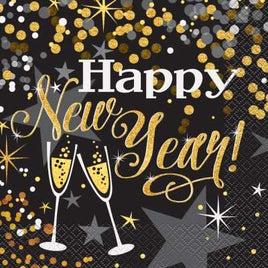 Glittering New Year Luncheon Napkins  16ct