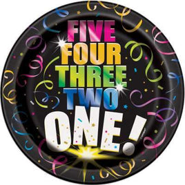 Glitzy New Year Round 7" Dessert Plates  8ct