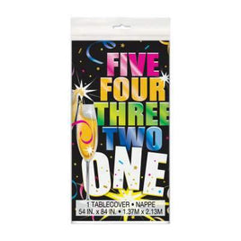 Glitzy New Year Rectangular Plastic Table Cover  54"x84"