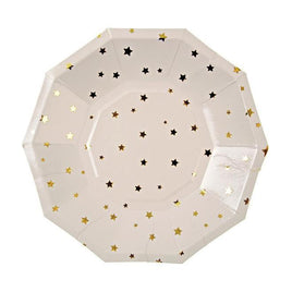 Gold Confetti Stars Dessert Plates  8 ct. 
