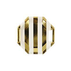 Gold Striped Canape Plates 8 ct. 