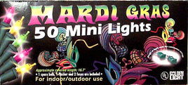 Mardi Gras 50ct Mini 11' Lights Tray Pack