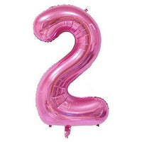 34" PINK NUMBER MYLAR/FOIL BALLOON