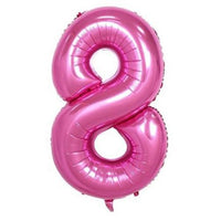 34" PINK NUMBER MYLAR/FOIL BALLOON
