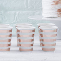 Ginger Ray Hello World Mint and Gold Paper Cups  8 ct. 