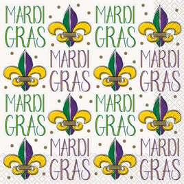 Jazzy Mardi Gras Luncheon Napkins  16ct
